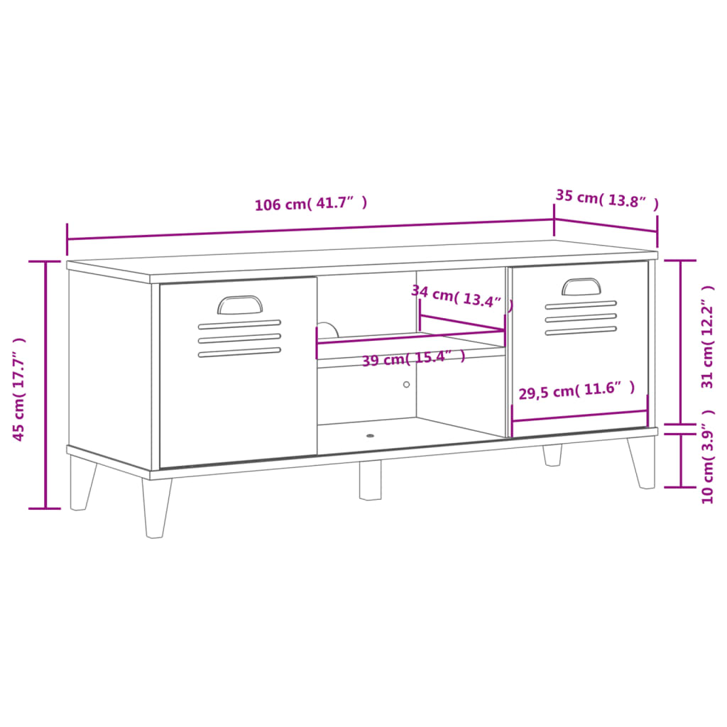 Bancă pantofi „VIKEN” gri antracit 106x35x45 cm, lemn prelucrat