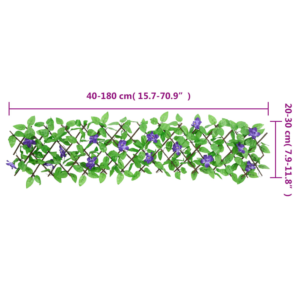 vidaXL Spalier cu iederă artificială, extensibil, verde, 180x20 cm