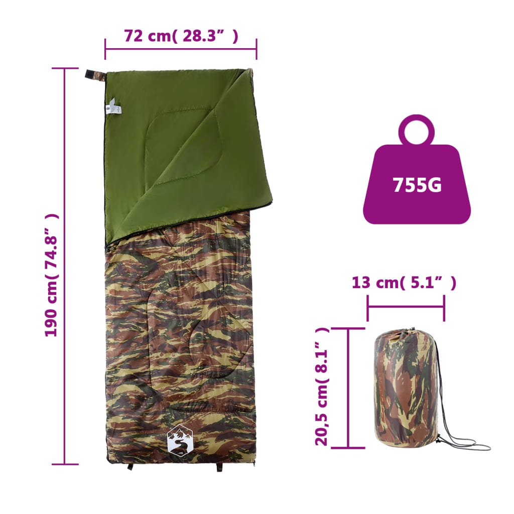 Sac de dormit pentru adulți de camping, 3 anotimpuri