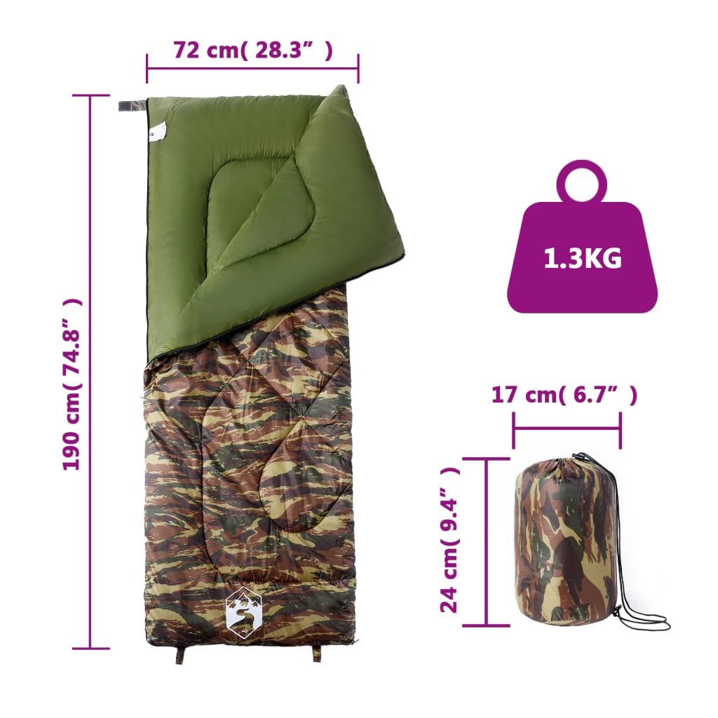 Sac de dormit pentru adulți de camping, 3 anotimpuri