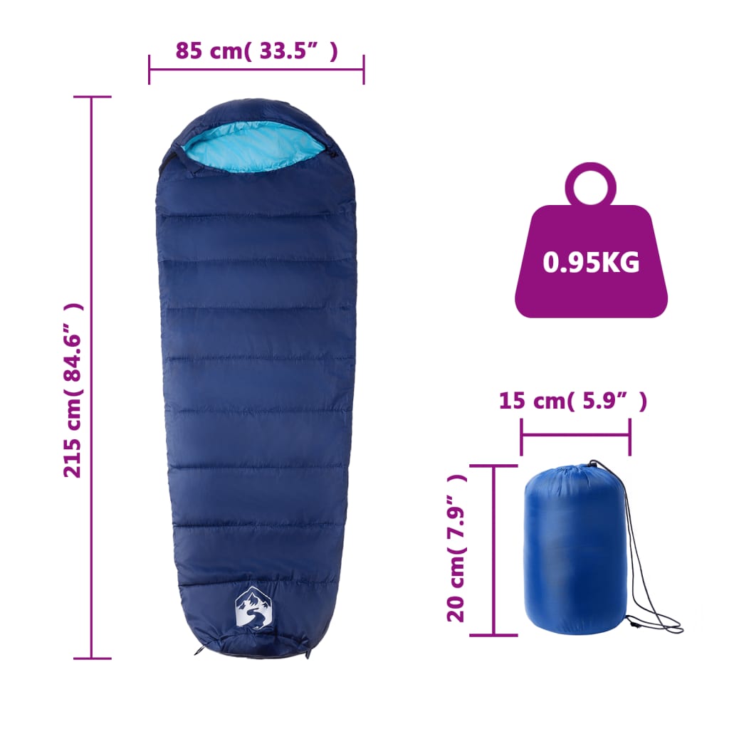 Sac de dormit tip mumie pentru adulți de camping, 3 anotimpuri