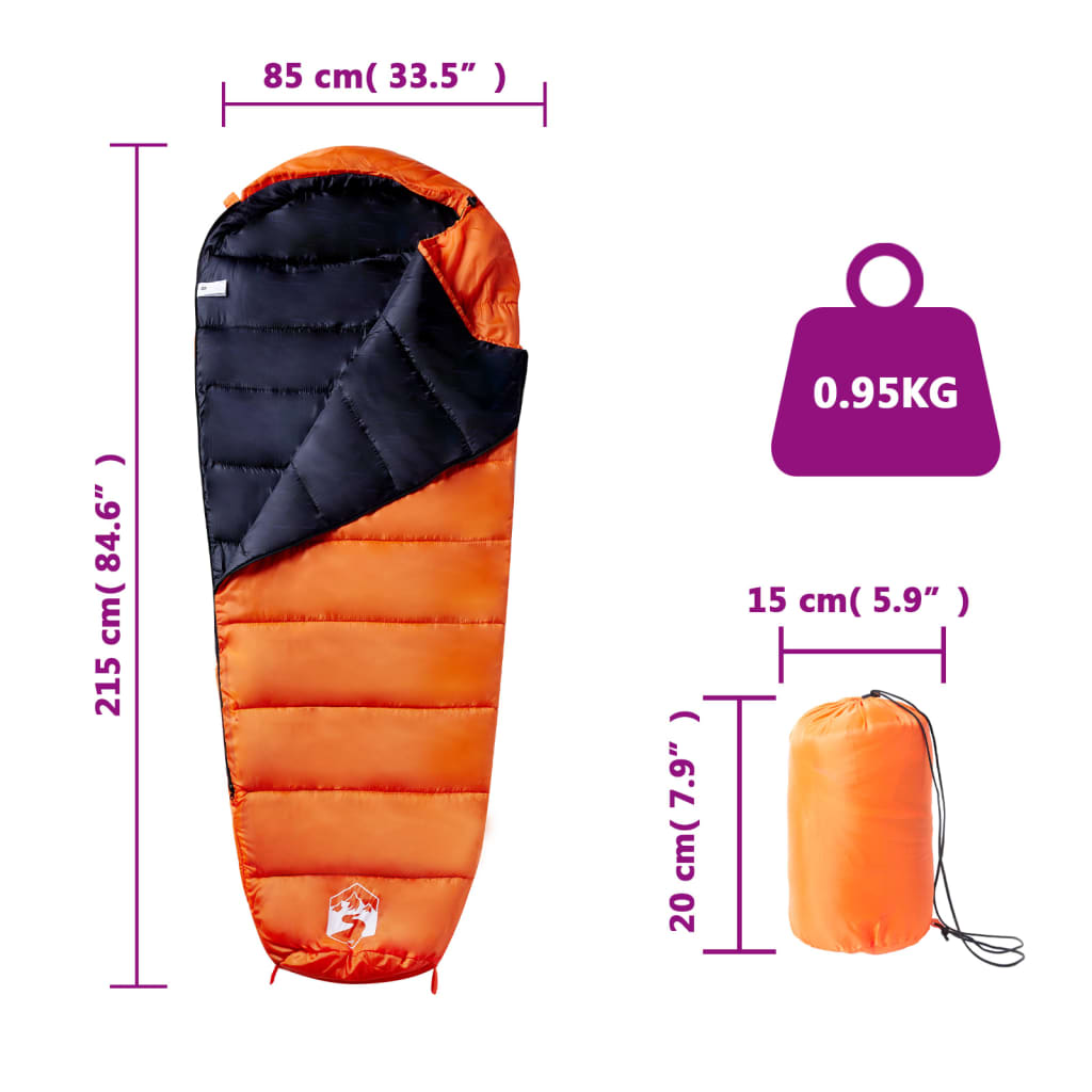 Sac de dormit tip mumie pentru adulți de camping, 3 anotimpuri