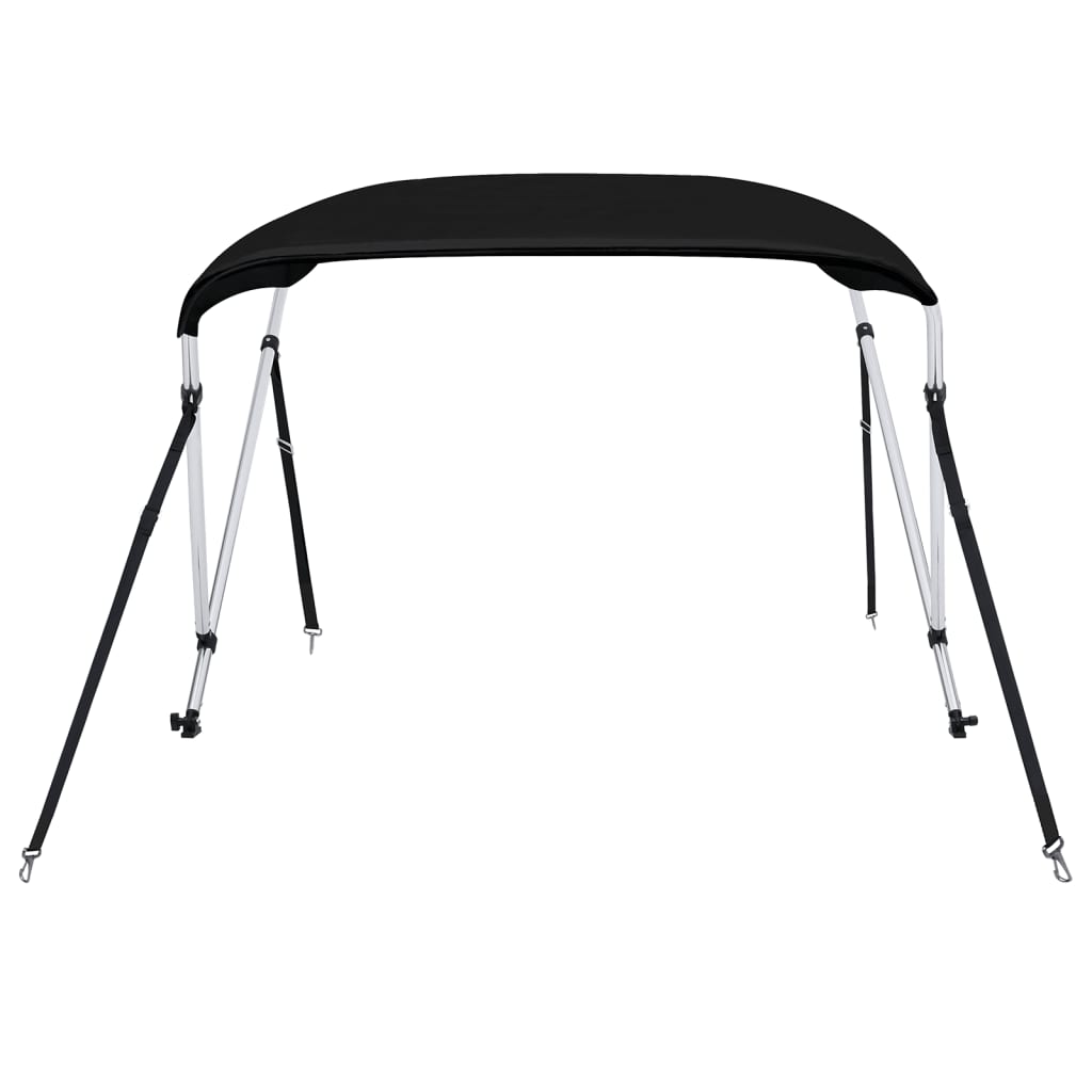 Parasolar barcă Bimini cu 2 arcuri, negru, 150x120x110 cm