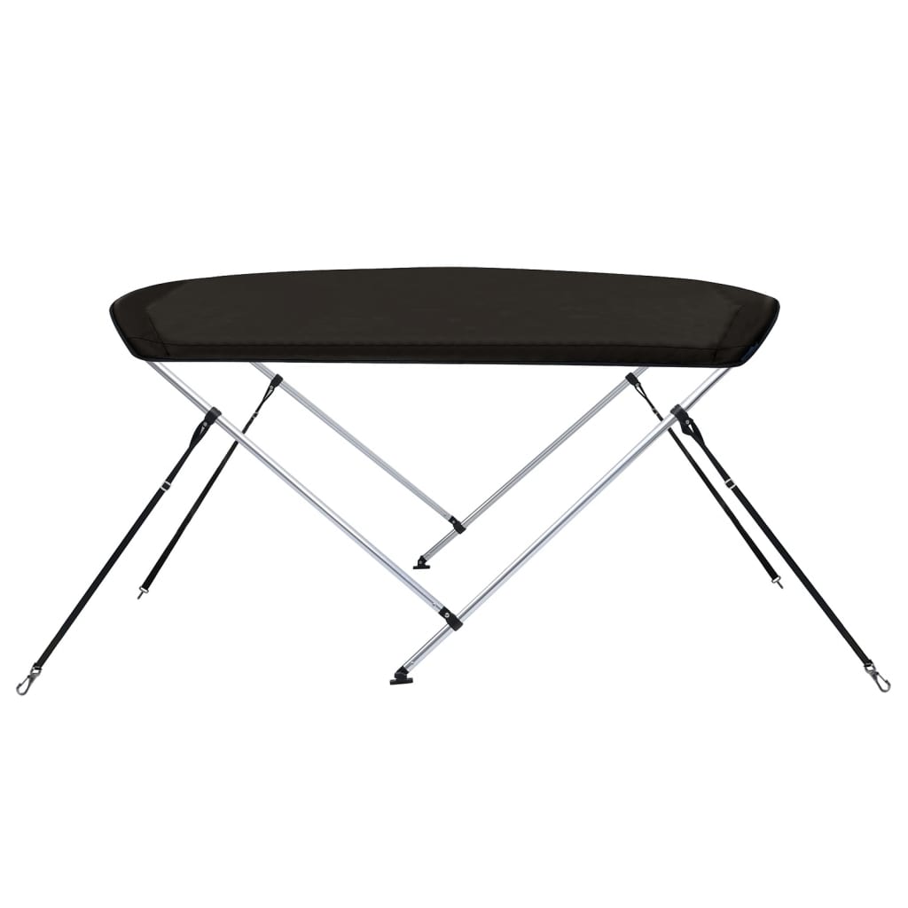 Parasolar barcă Bimini cu 2 arcuri, negru, 150x120x110 cm