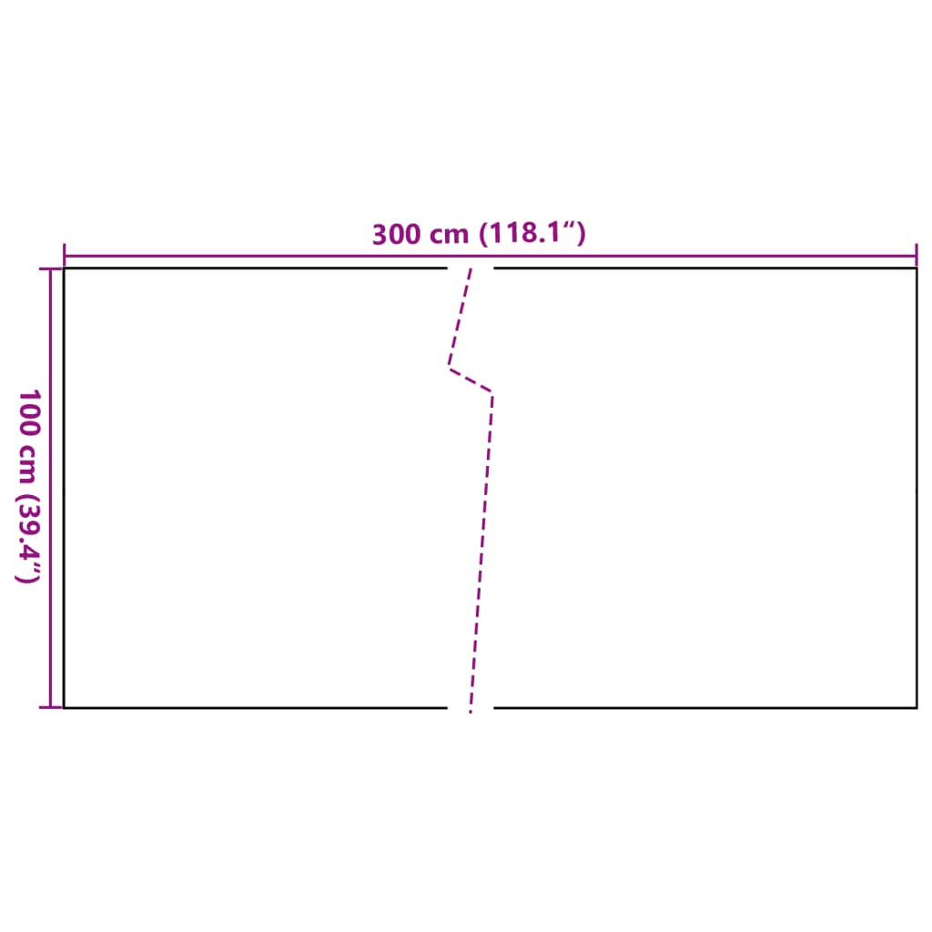 Paravan pentru balcon, antracit, 300x100 cm, poliratan