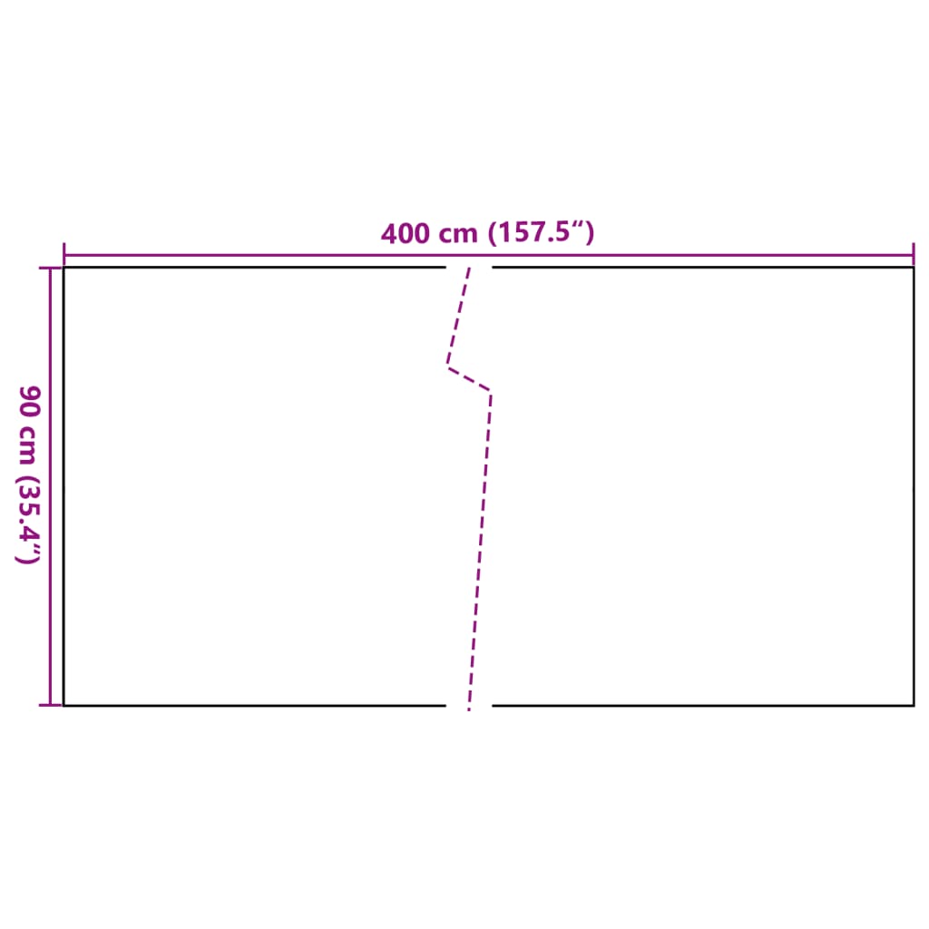 Paravan pentru balcon, antracit, 400x90 cm, poliratan