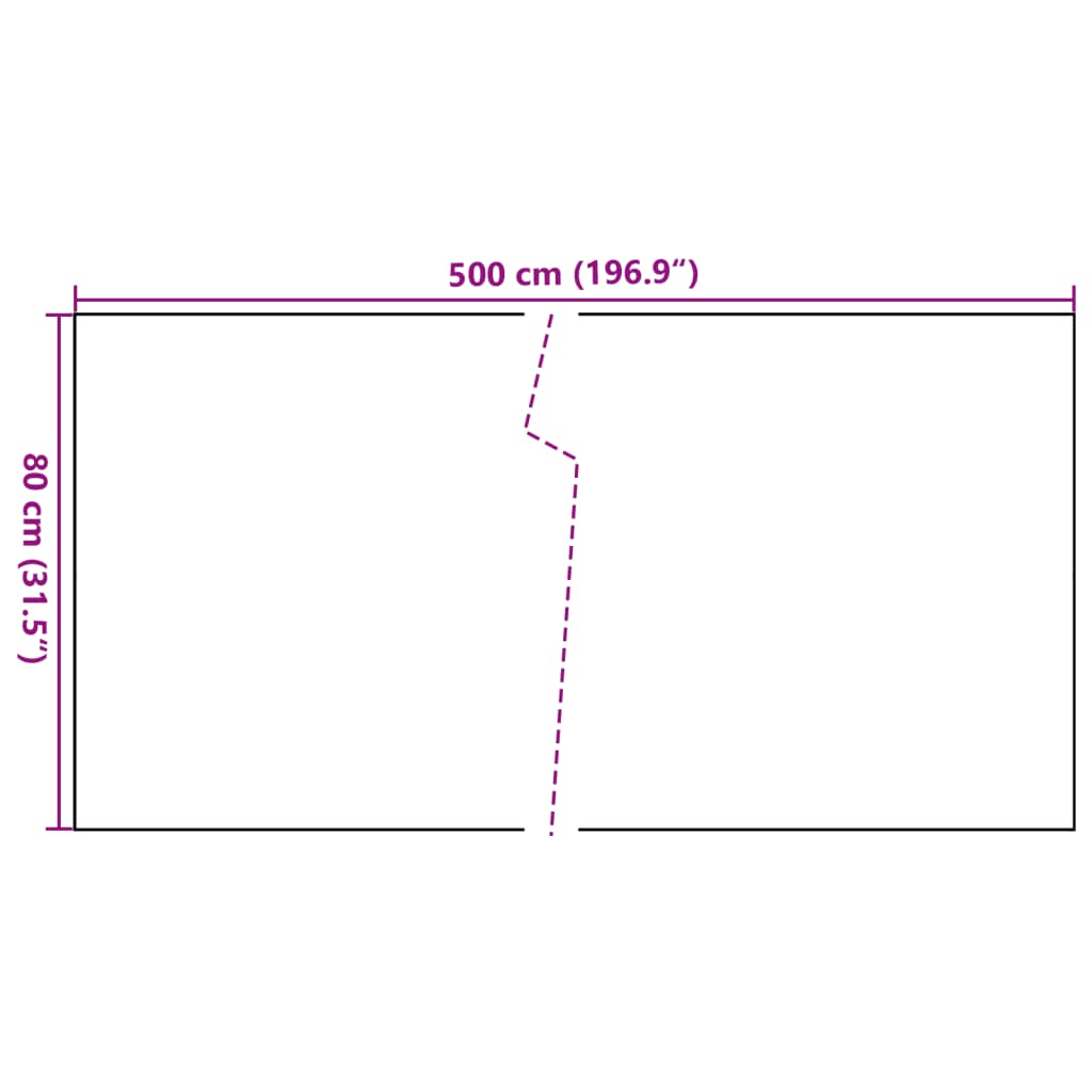 Paravan pentru balcon, antracit, 500x80 cm, poliratan