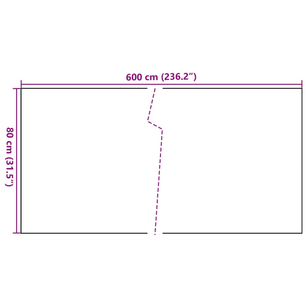 Paravan pentru balcon, antracit, 600x80 cm, poliratan