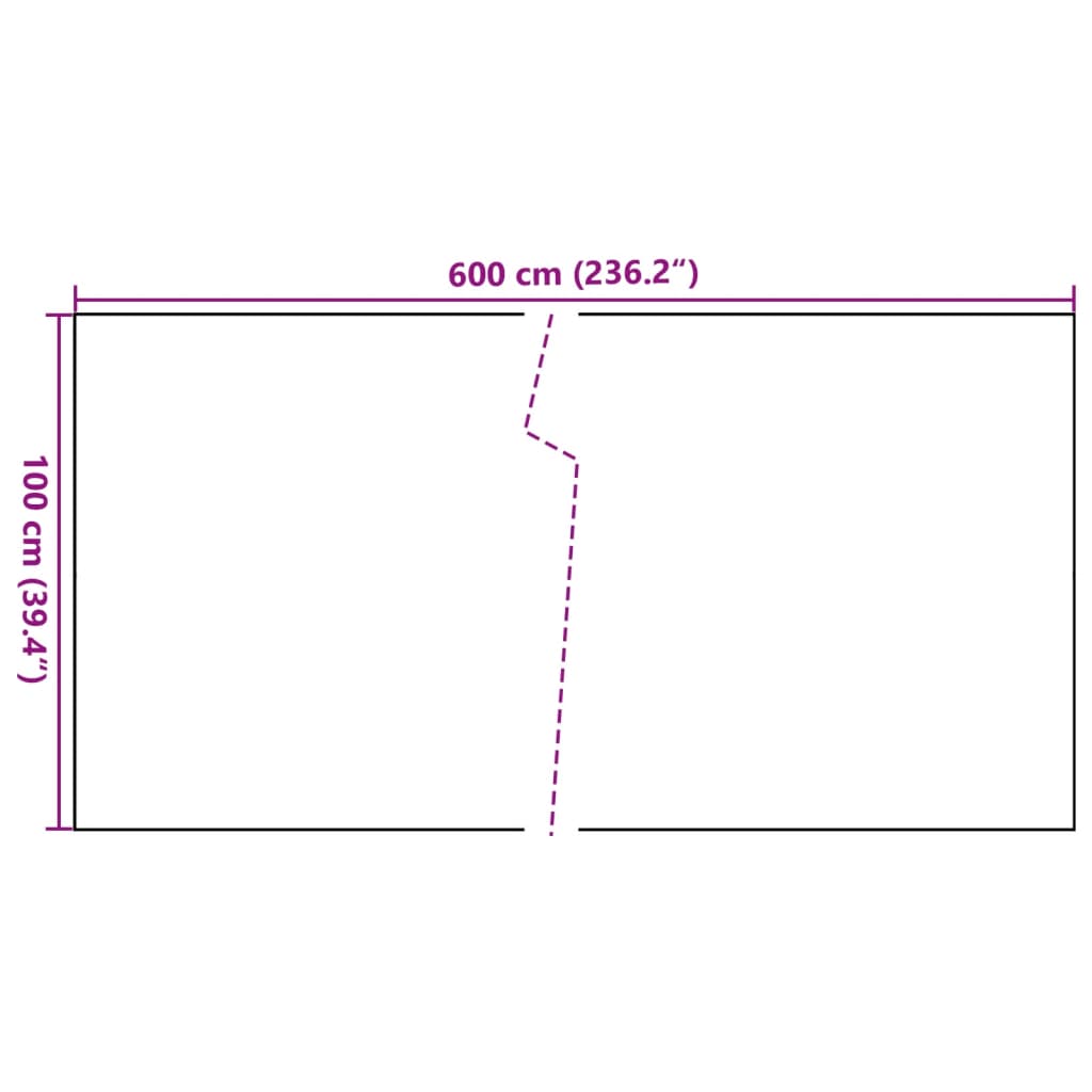 Paravan pentru balcon, antracit, 600x100 cm, poliratan