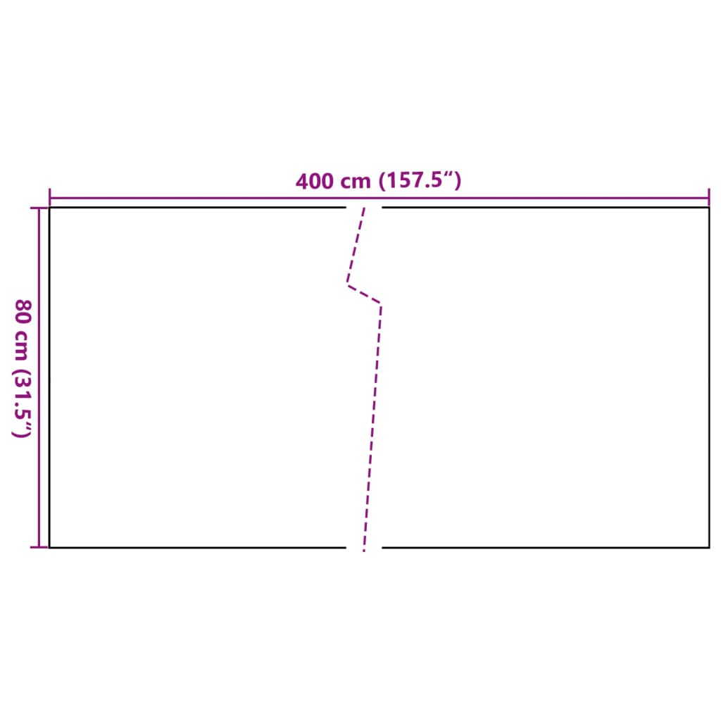 Paravan Balcon Maro Deschis 400x80 cm Poly Rattan