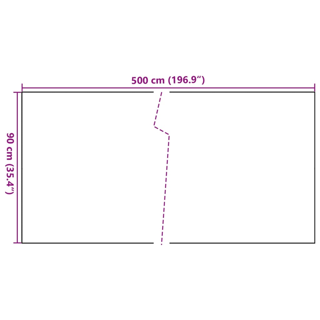 Paravan Balcon Maro Deschis 500x90 cm Poly Rattan