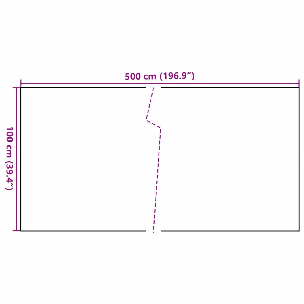 Paravan Balcon Maro Deschis 500x100 cm Poly Rattan