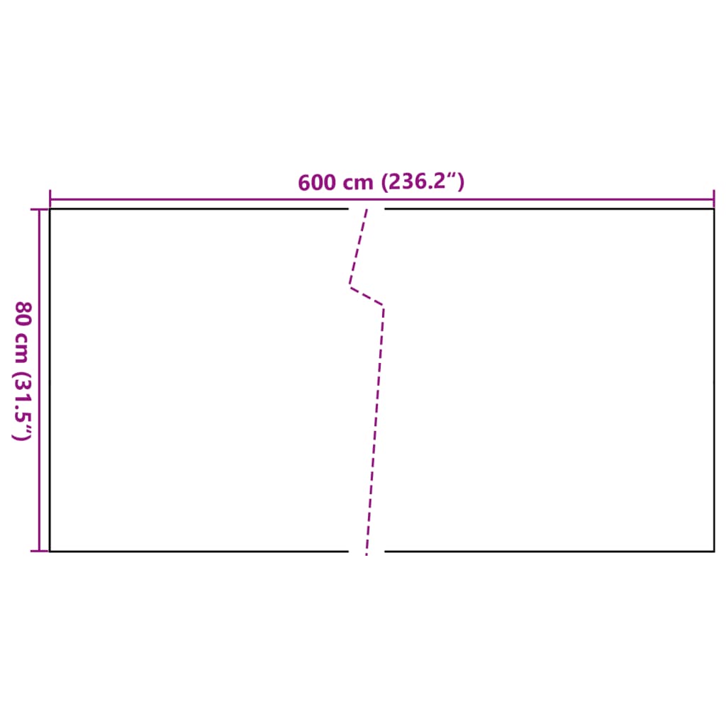 Paravan Balcon Maro Deschis 600x80 cm Poly Rattan