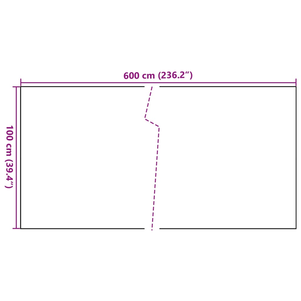 Paravan Balcon Maro Deschis 600x100 cm Poly Rattan