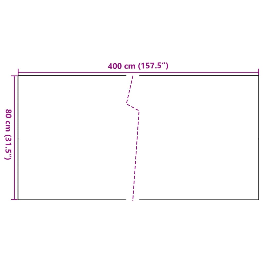 Paravan Balcon Alb 400x80 cm Poly Rattan