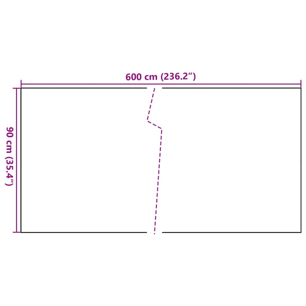 Paravan Balcon Alb 600x90 cm Poly Rattan