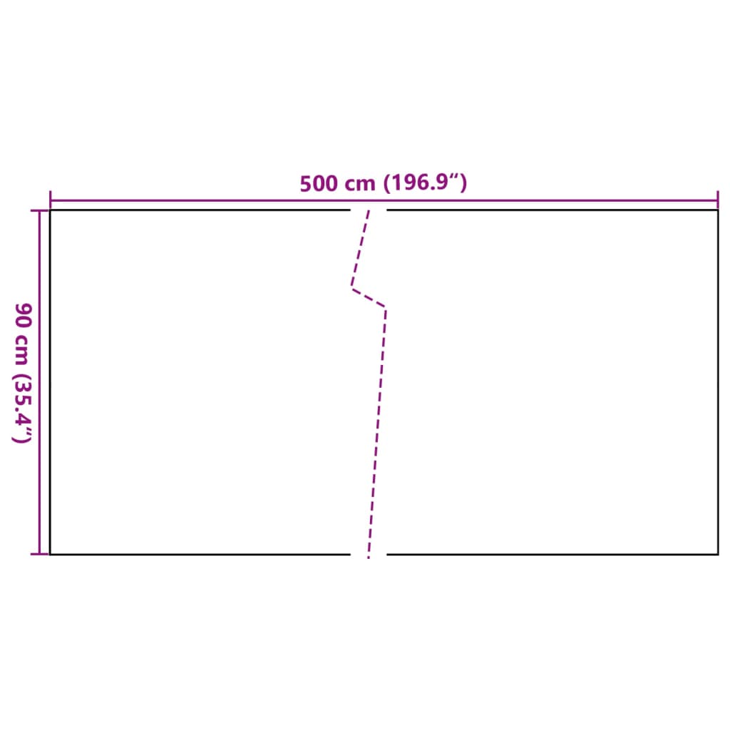 Paravan pentru balcon, negru, 500x90 cm, poliratan