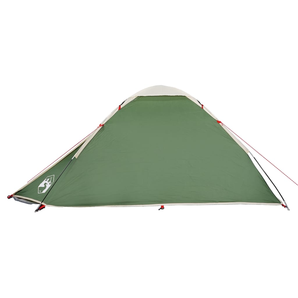 Cort de camping cupolă pentru 4 persoane, verde, impermeabil