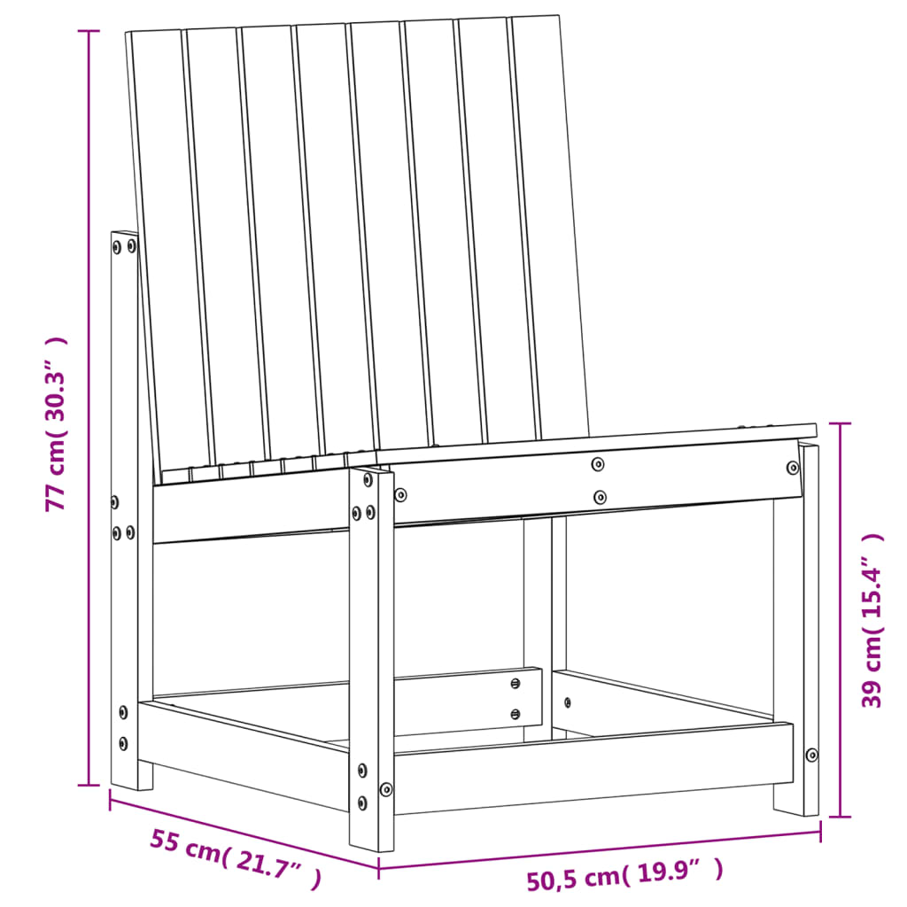 Set mobilier de grădină, 3 piese, lemn de pin impregnat