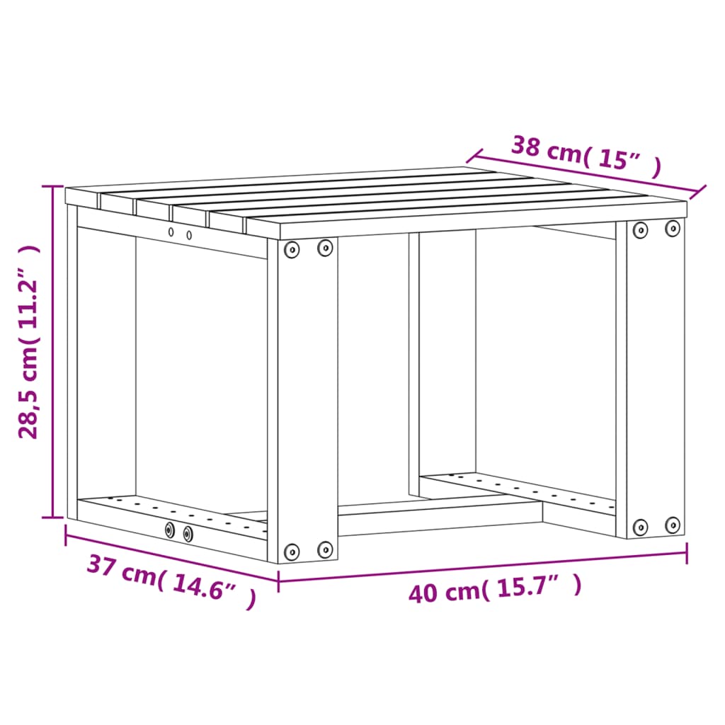 Set mobilier de grădină, 3 piese, lemn masiv douglas