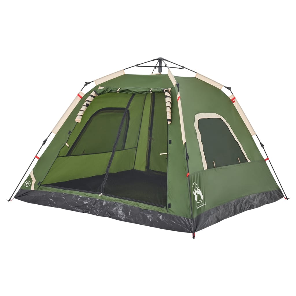 Cort de camping cupolă 5 persoane, setare rapidă, verde