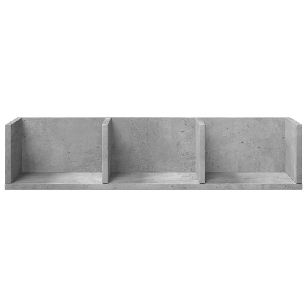 Dulap de perete, gri beton, 75x18x16,5 cm, lemn compozit