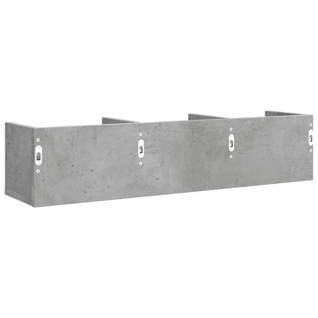 Dulap de perete, gri beton, 75x18x16,5 cm, lemn compozit