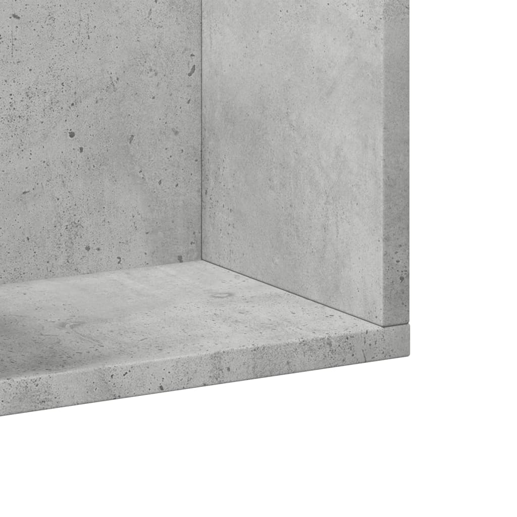 Dulap de perete, gri beton, 75x18x16,5 cm, lemn compozit