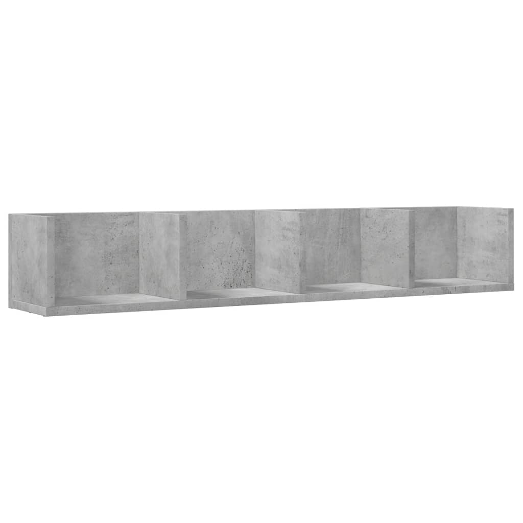 Dulap de perete, gri beton, 99x18x16,5 cm, lemn compozit