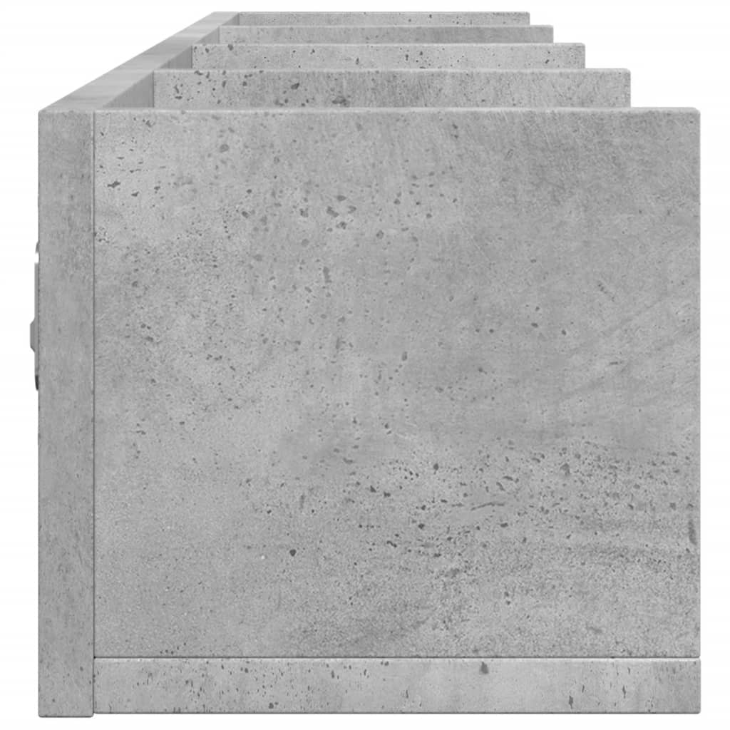 Dulap de perete, gri beton, 99x18x16,5 cm, lemn compozit