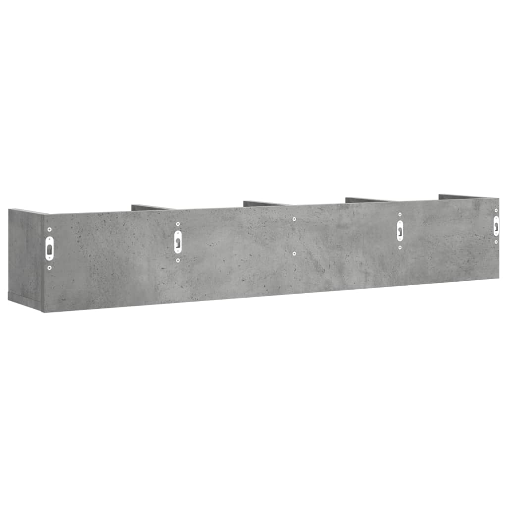 Dulap de perete, gri beton, 99x18x16,5 cm, lemn compozit