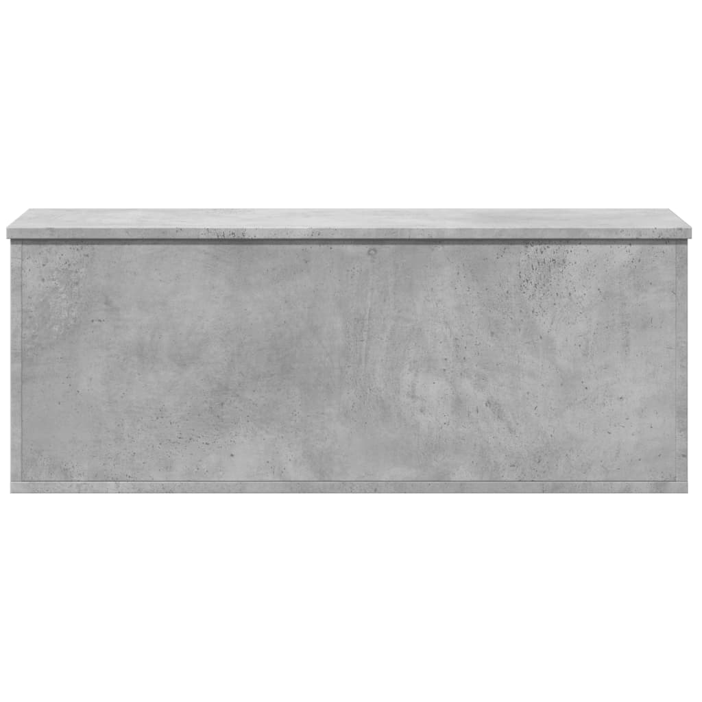 Cutie de depozitare, gri beton, 90x35x35 cm, lemn prelucrat