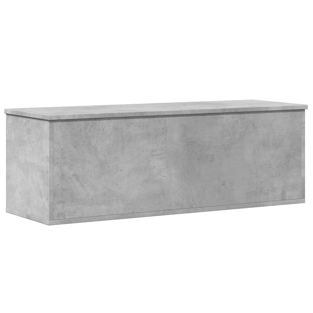 Cutie de depozitare, gri beton, 102x35x35 cm, lemn prelucrat