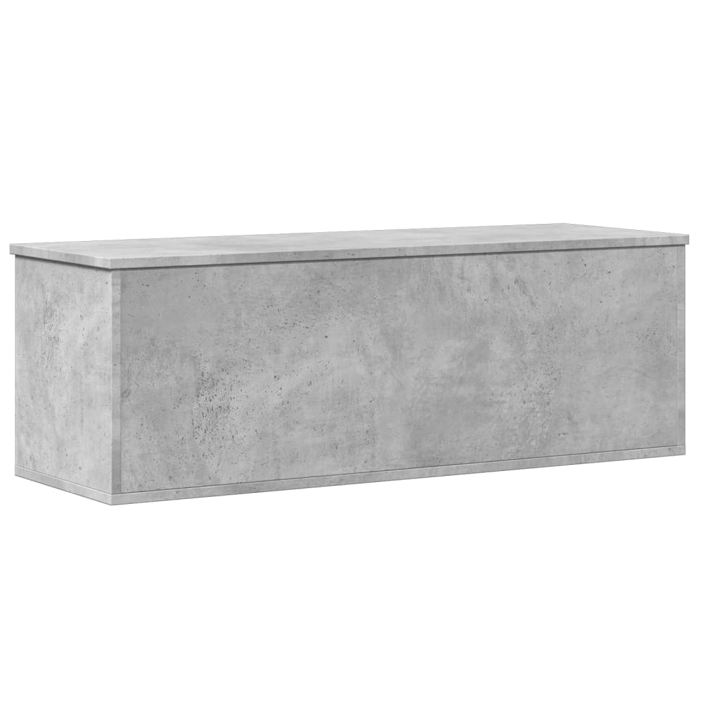 Cutie de depozitare, gri beton, 102x35x35 cm, lemn prelucrat