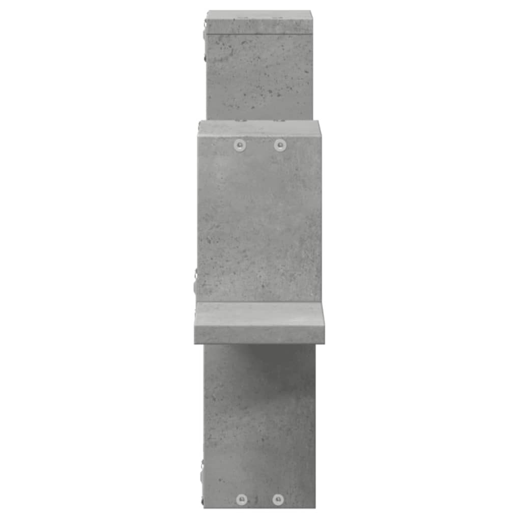 Raft de perete, gri beton, 104,5x10x43 cm , lemn prelucrat