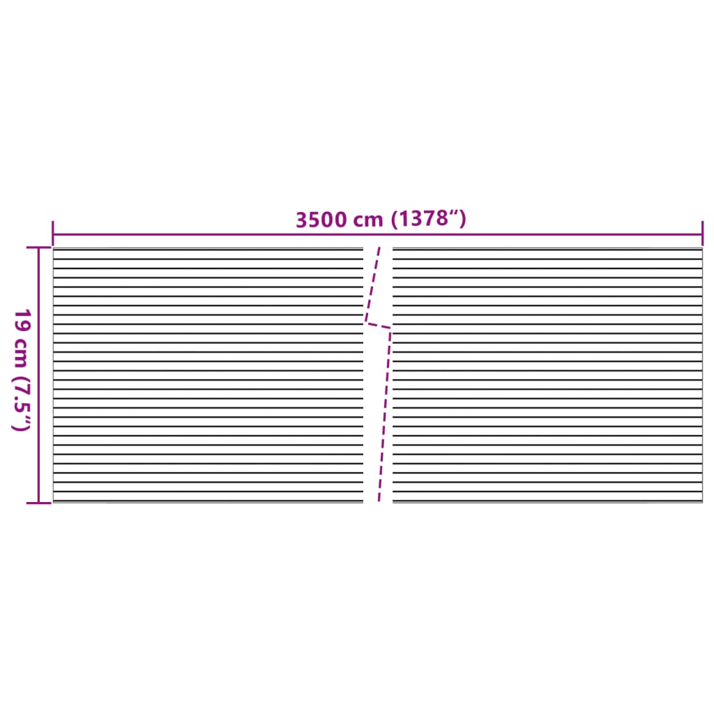 Paravan de grădină aspect de piatră grosieră bej 35x0,19 m PVC