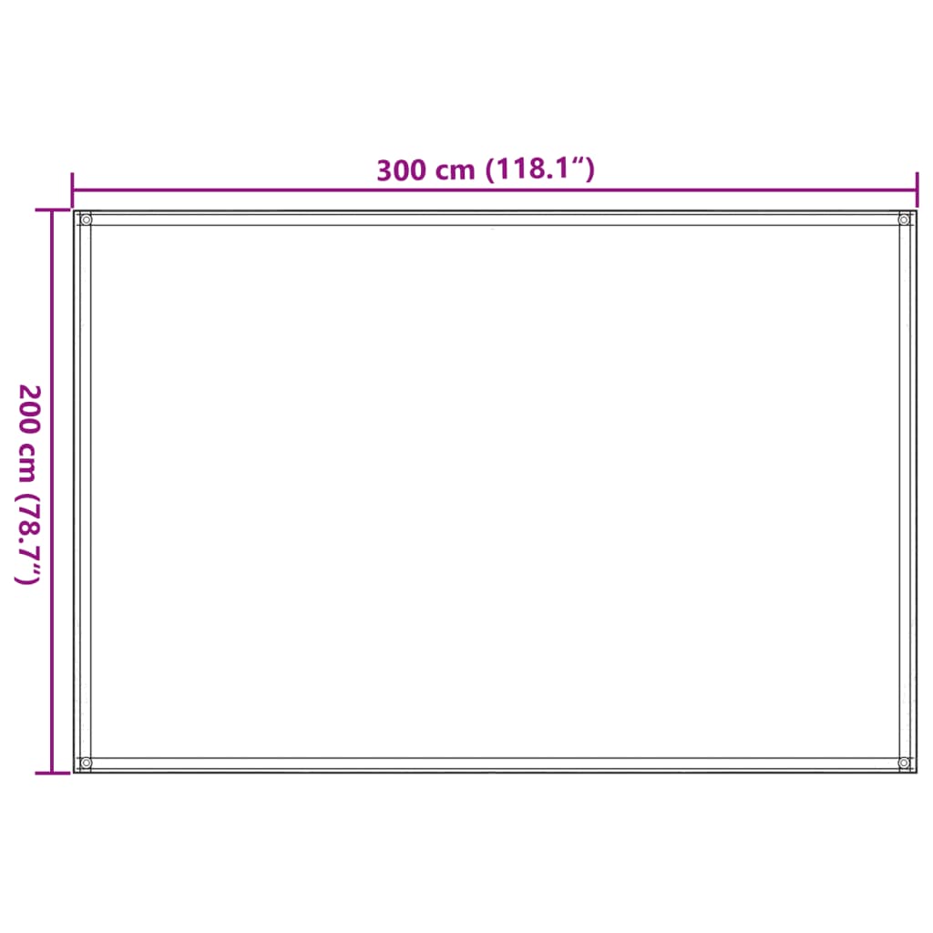 Covor pentru cort, verde deschis, 200x300 cm, HDPE