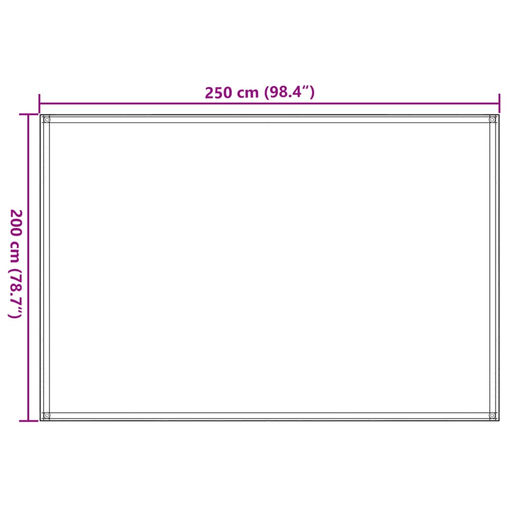 Covor pentru cort, verde deschis, 250x200 cm, HDPE