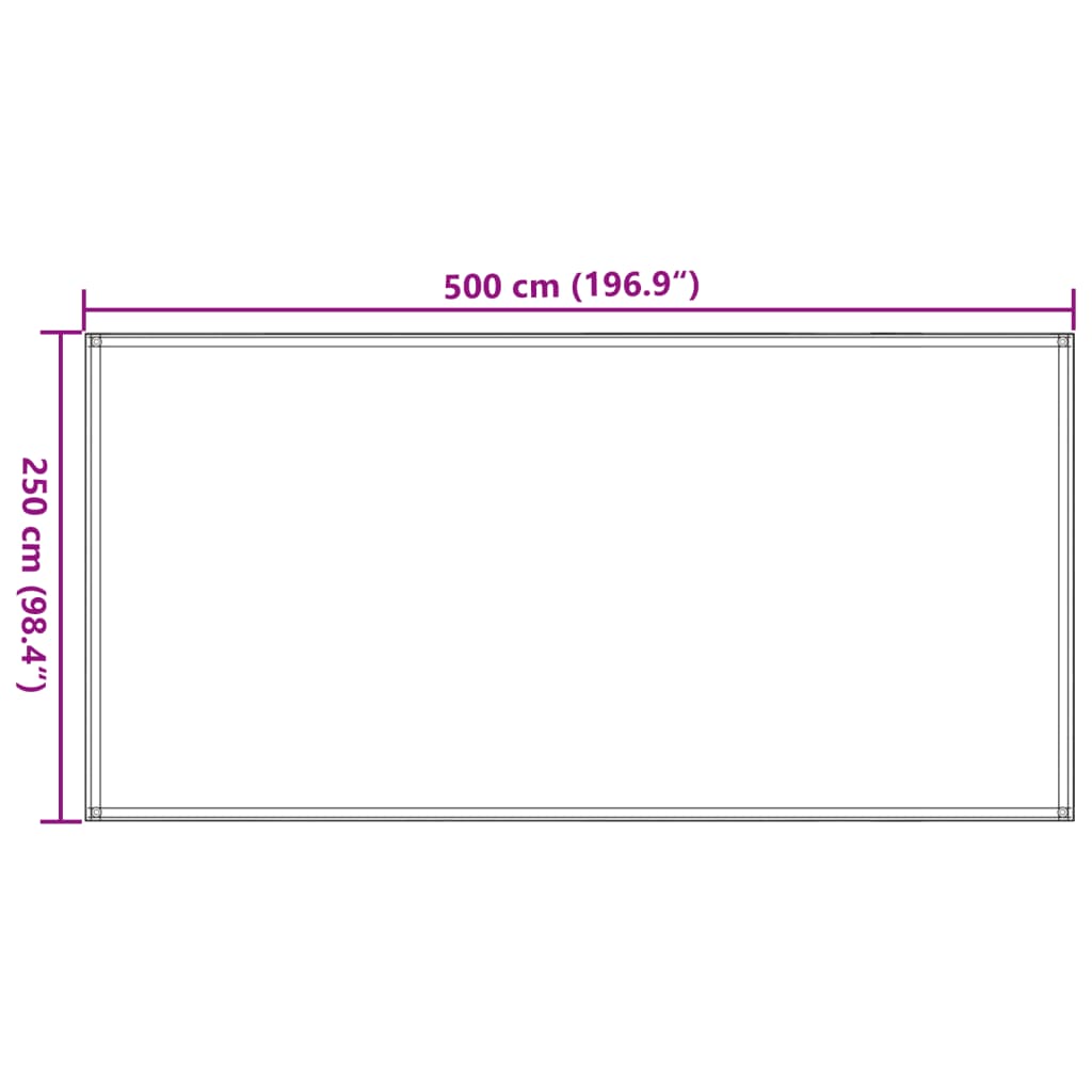 Covor pentru cort, verde deschis, 250x500 cm, HDPE