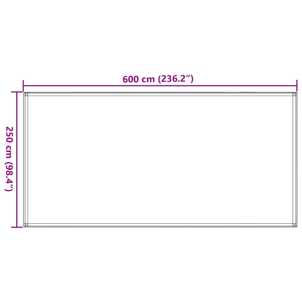 Covor pentru cort, verde deschis, 250x600 cm, HDPE