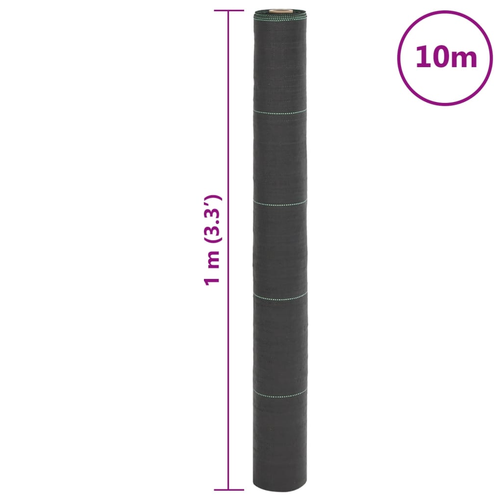 Membrană antiburuieni, negru, 1x10 m, PP