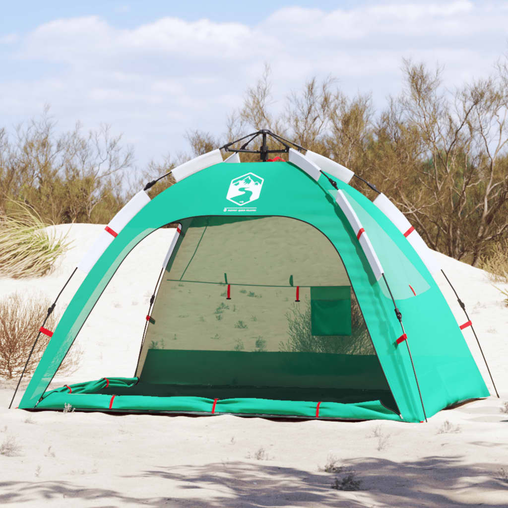 Cort camping 2 persoane verde marin impermeabil setare rapidă