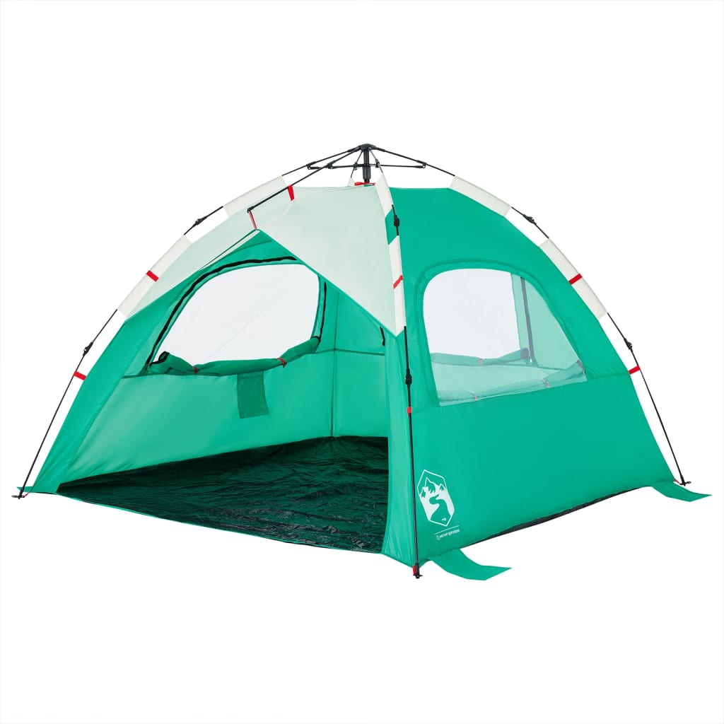 Cort camping 3 persoane verde marin impermeabil setare rapidă