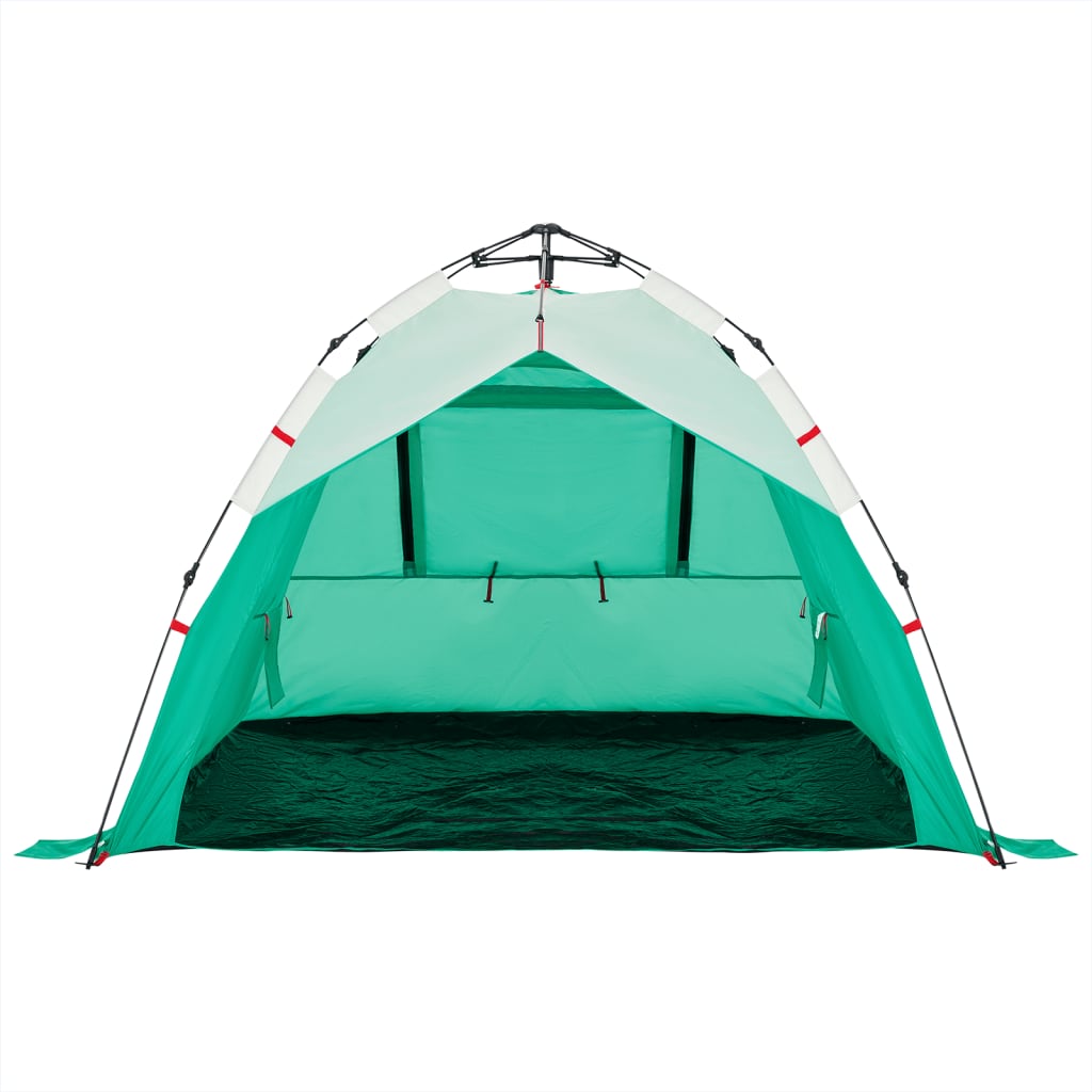 Cort camping 3 persoane verde marin impermeabil setare rapidă