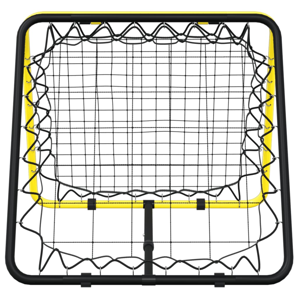 Plasă de ricoșeu fotbal dublă, reglabilă, galben/negru, oțel