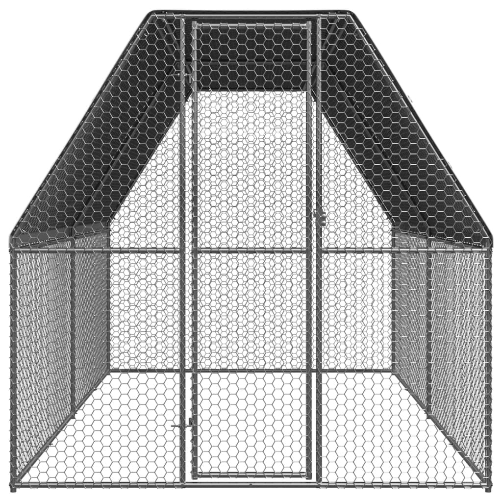 Coteț de păsări, 2x4x2 m, oțel galvanizat