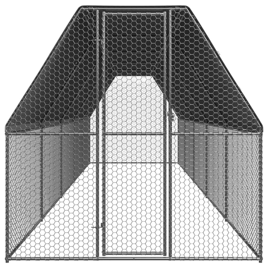 Coteț de păsări, 2x10x2 m, oțel galvanizat