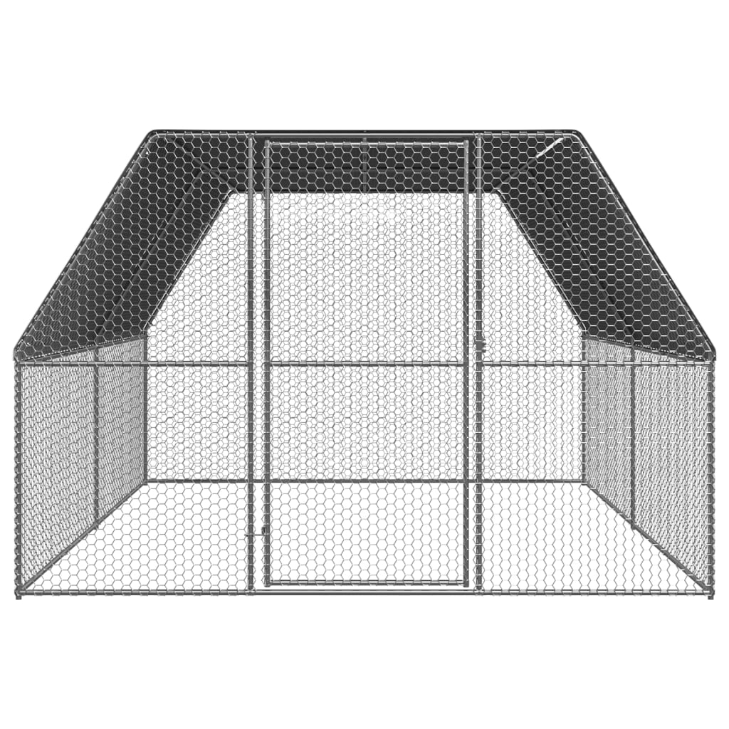 Coteț de păsări, 3x4x2 m, oțel galvanizat