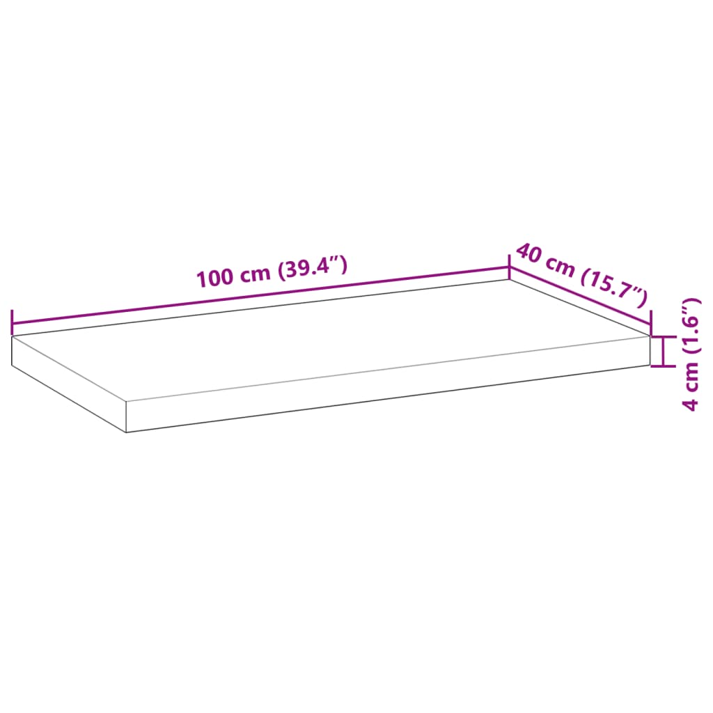 Raft plutitor, 100x40x4 cm, lemn masiv de acacia netratat