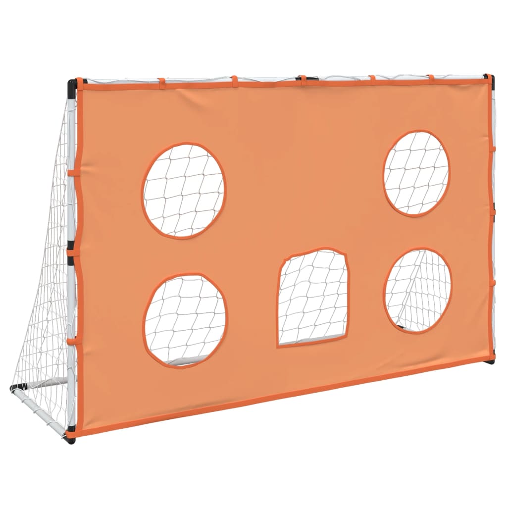 Poartă de fotbal de copii cu covoraș țintă/minge 182x62x118 cm